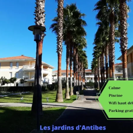 Les jardins d&rsquo; Antibes: Appartement dans residence avec piscine proche plage, Marineland, Port, Fort Carre, Cote d&rsquo;Azur