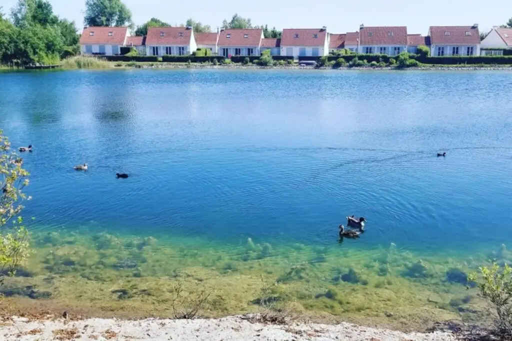 Maison au bord du lac des herons