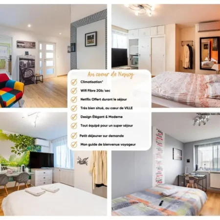 Chambre d&rsquo;hotes « Au Coeur De Nancy B&B » proche gare de Nancy