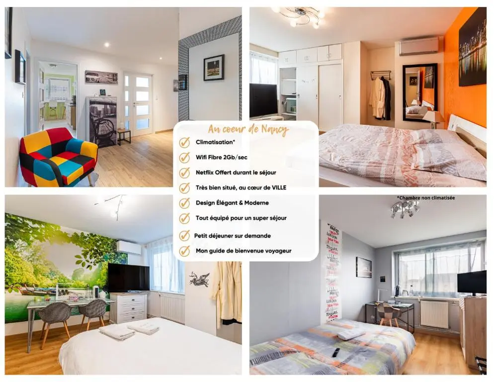 Chambre d’hotes « Au Coeur De Nancy B&B » proche gare de Nancy