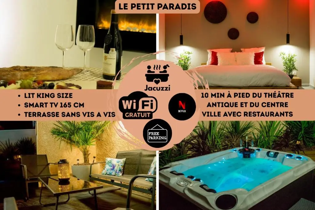 Le petit paradis: appartement avec jacuzzi